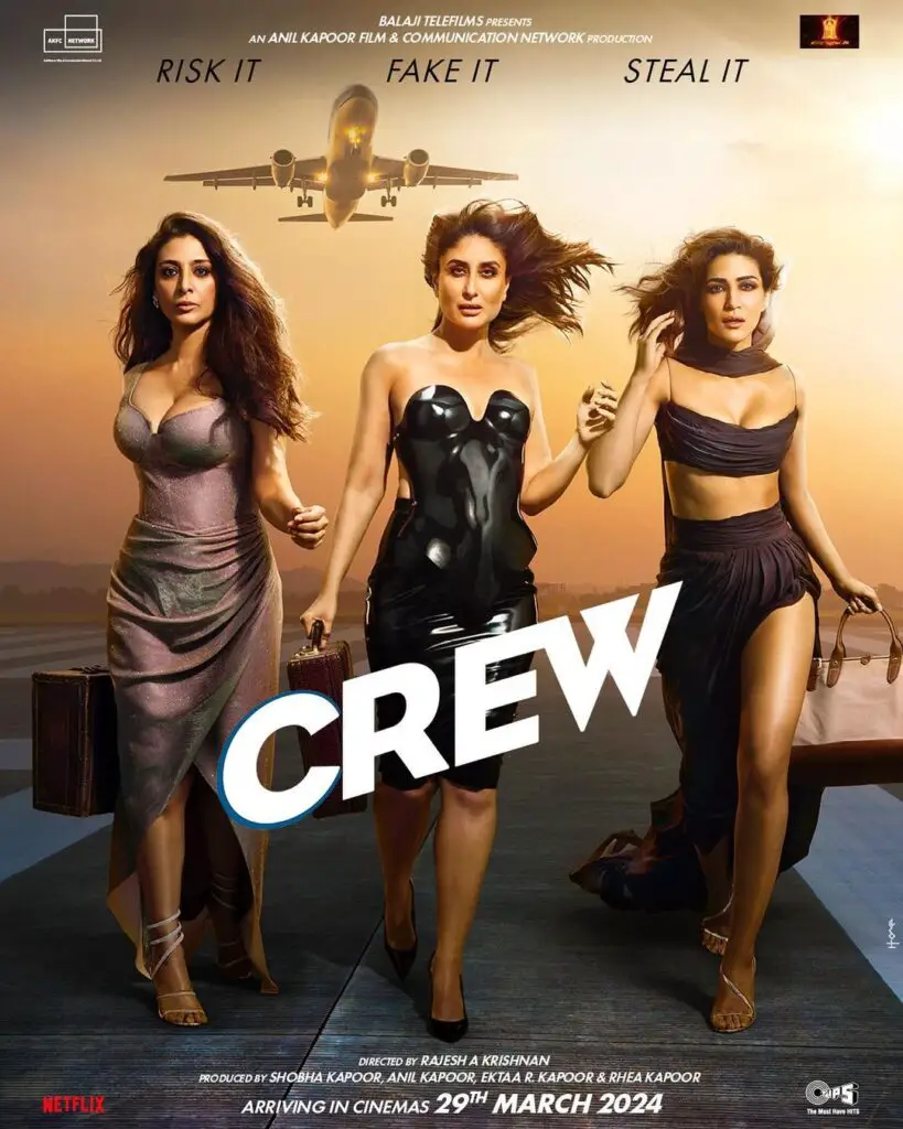 Unveiling "Crew": Kareena Kapoor, Tabu, and Kriti Sanon Set to Steal Hearts in Bollywood's Newest Heist Comedy